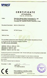 CE Certificate of Conformity