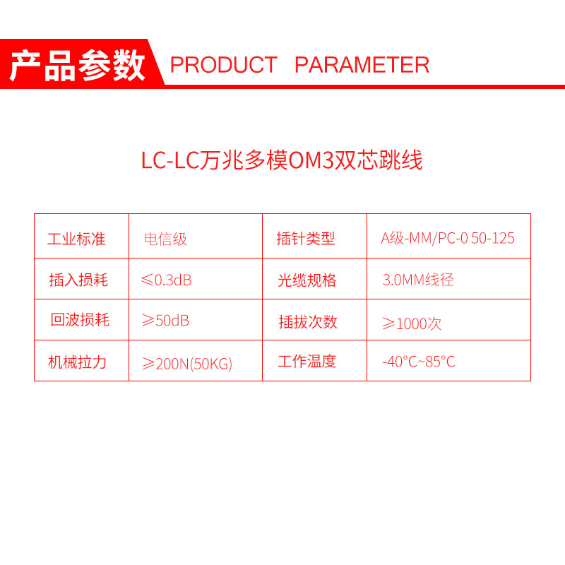 LC-LC 10G multi-mode OM3 two-core jumper