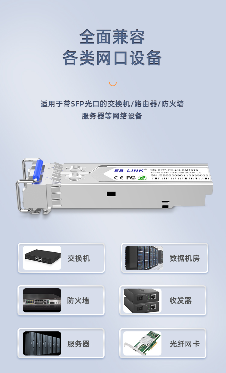 SFP 100M single mode dual fiber 20KM optical module