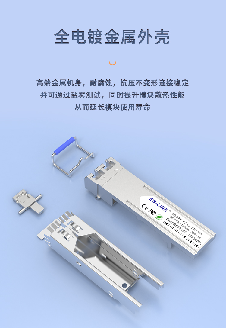 SFP 100M single mode dual fiber 20KM optical module