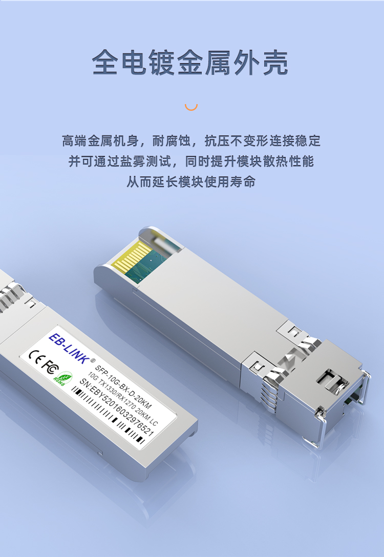 SFP+ 10G single mode single fiber 20KM optical module