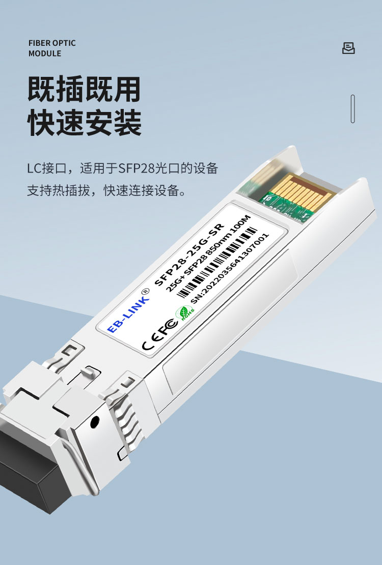 25G multi-mode optical module