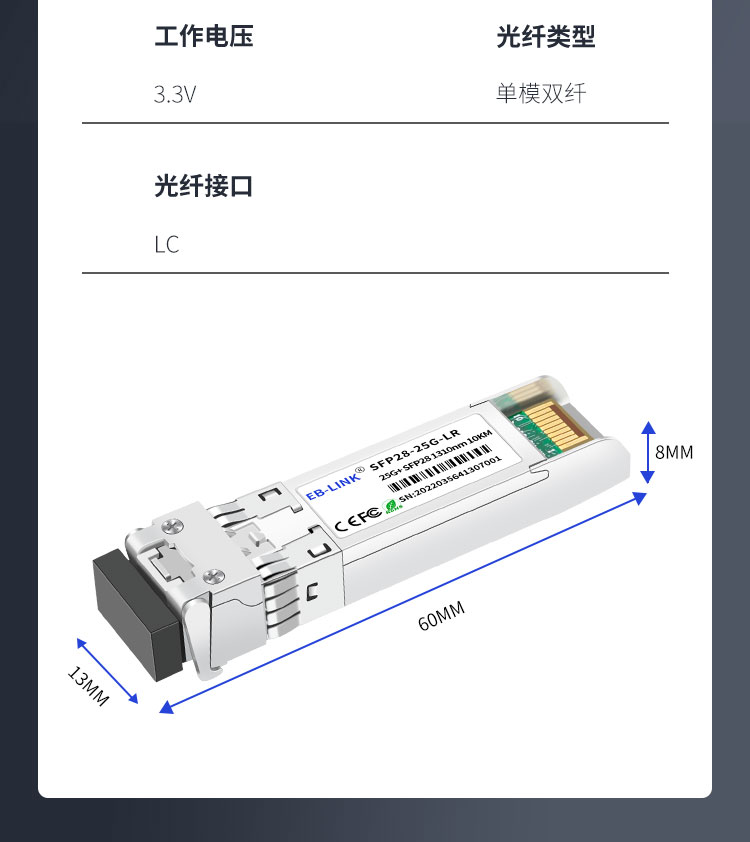 25G single-mode optical module
