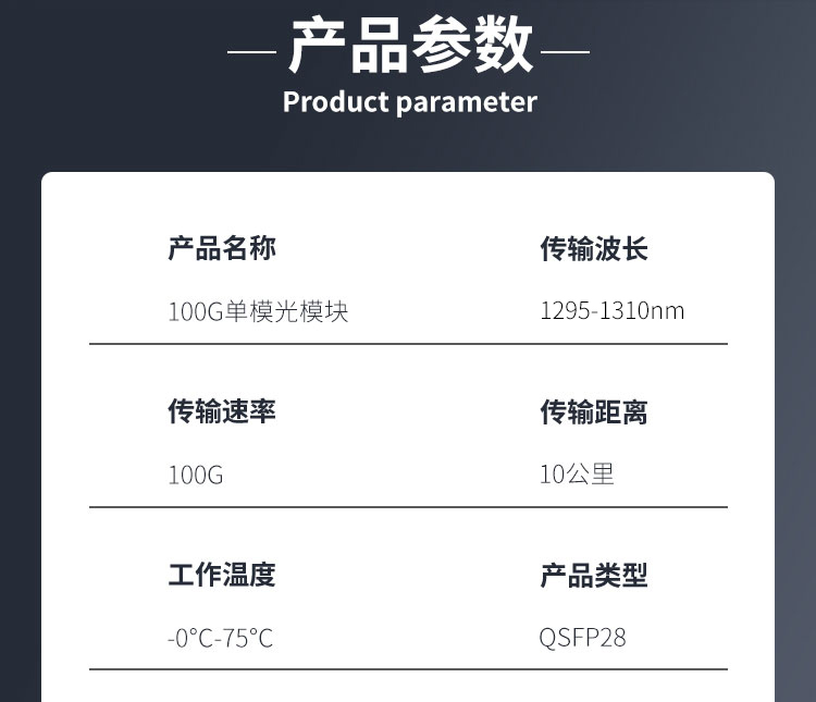 100G single-mode optical module