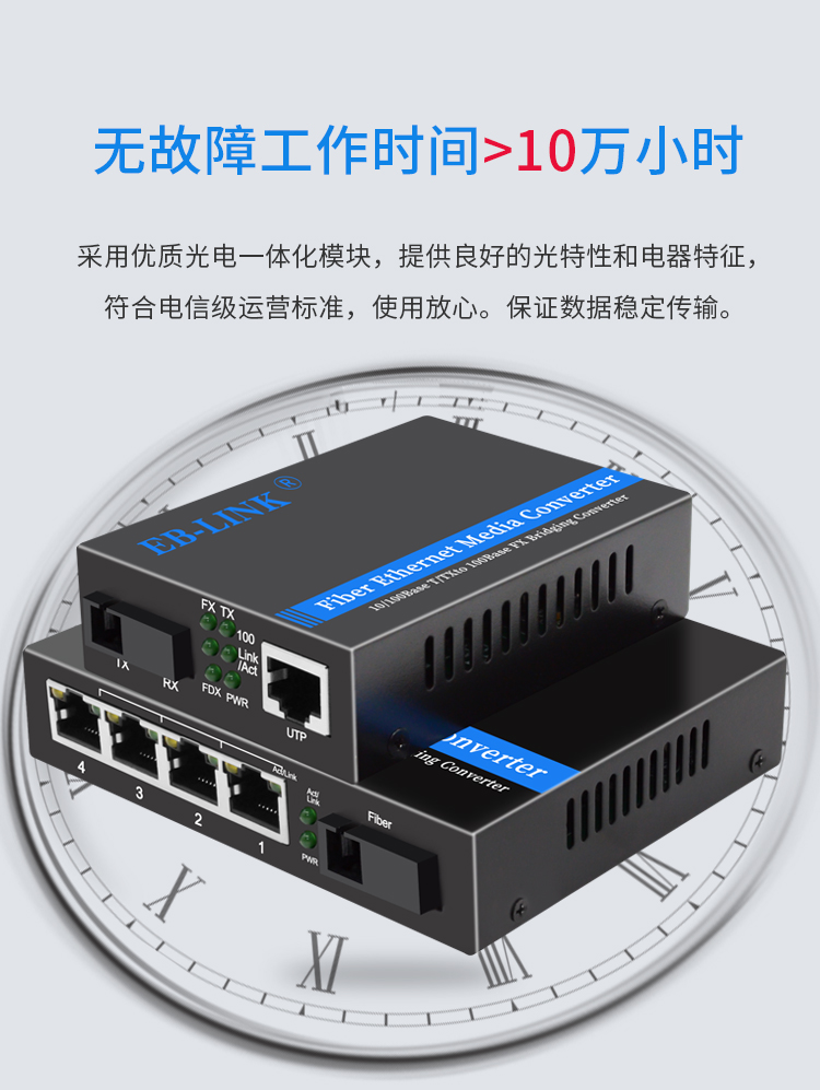 100M single mode single fiber 1 optical 1 electrical + 1 optical 4 electrical fiber optic transceiver