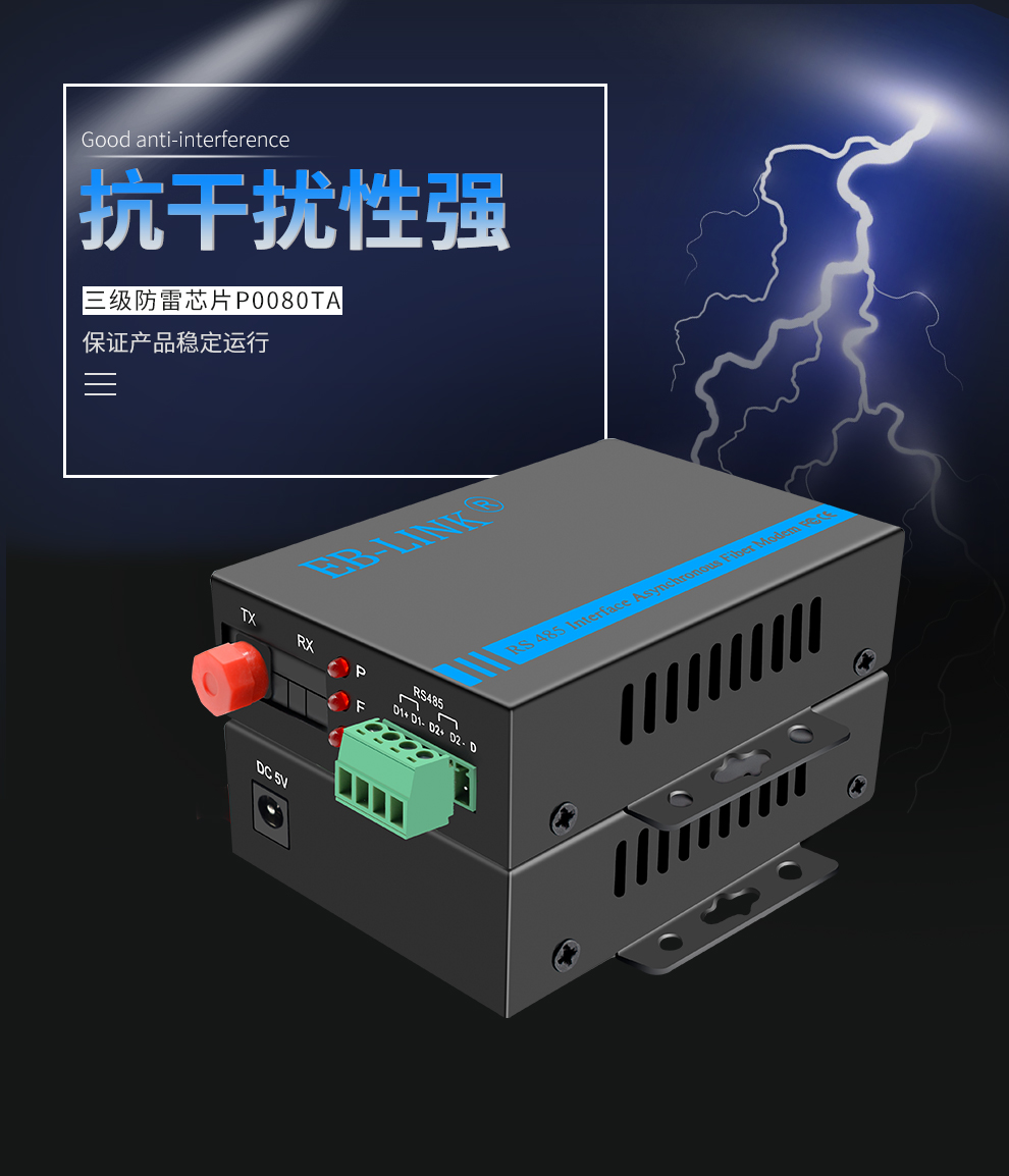 2-way bidirectional RS485 data optical terminal