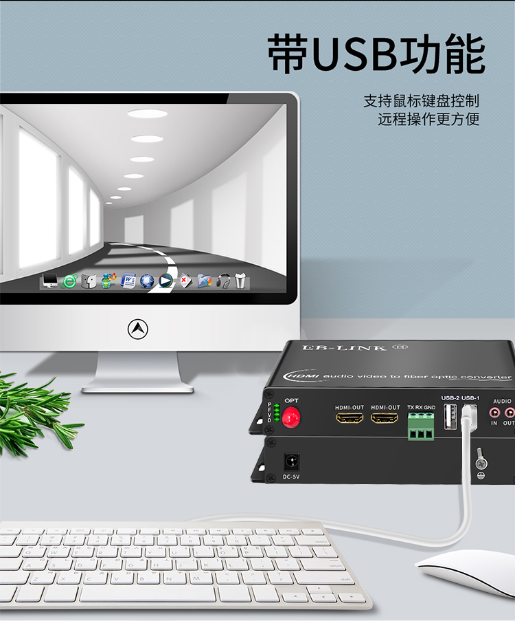 HDMI non-compressed audio and video optical transceiver