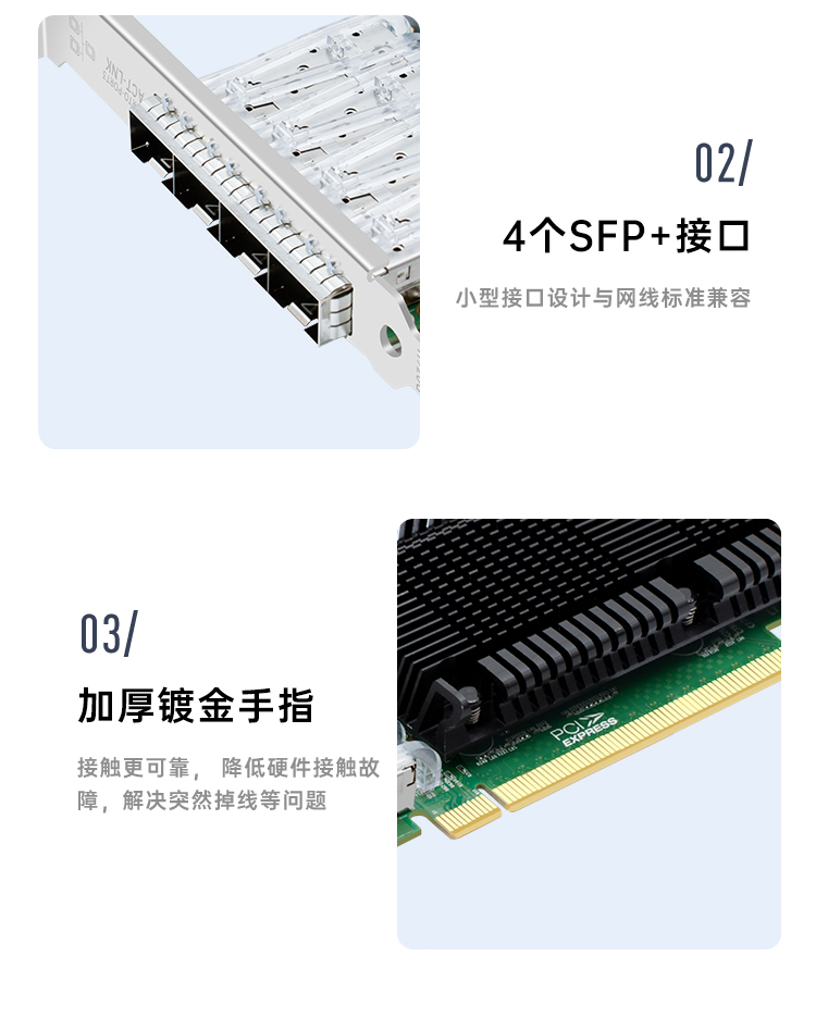 PCI-EX16 25G four-port optical fiber network card (Intel E810 chip)