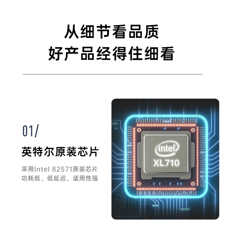 PCI-EX8 10 Gigabit four electrical port network card (Intel XL710 chip)