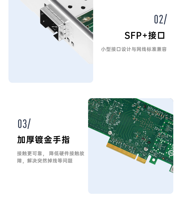 PCI-EX8 10 Gigabit single optical port network card (Intel 82599 chip)