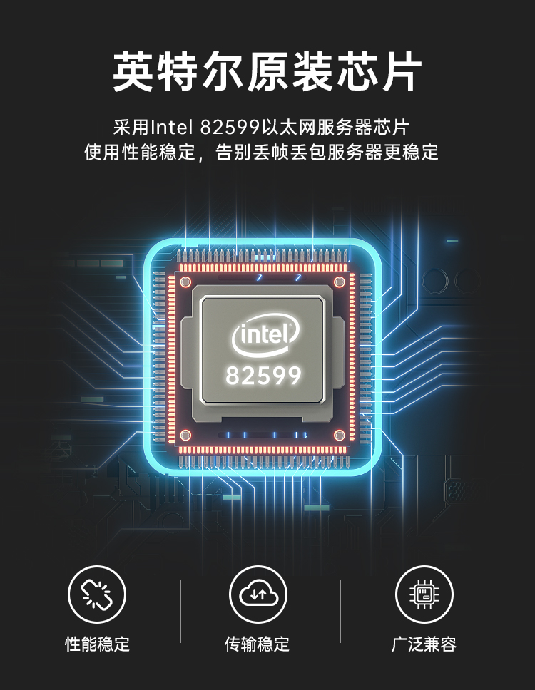 PCI-EX8 10 Gigabit Quad Optical Port Network Card (Intel Intel 82599 Chip)