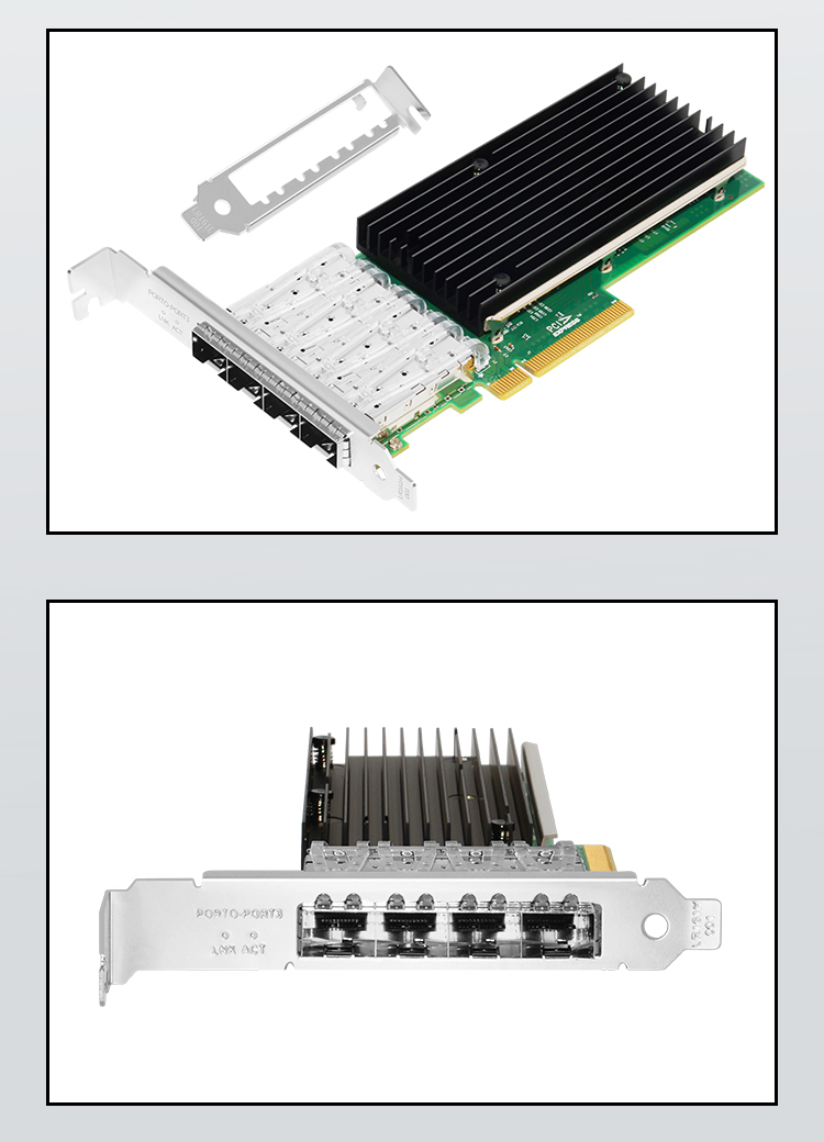 PCI-EX8 10 Gigabit Quad Optical Port Network Card (Intel XL710 Chip)