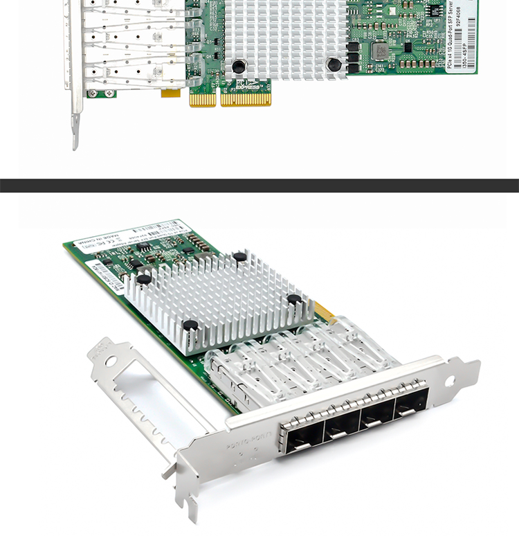 PCI-EX4 Gigabit Quad Optical Port Network Card (Intel Intel I350 Chip)