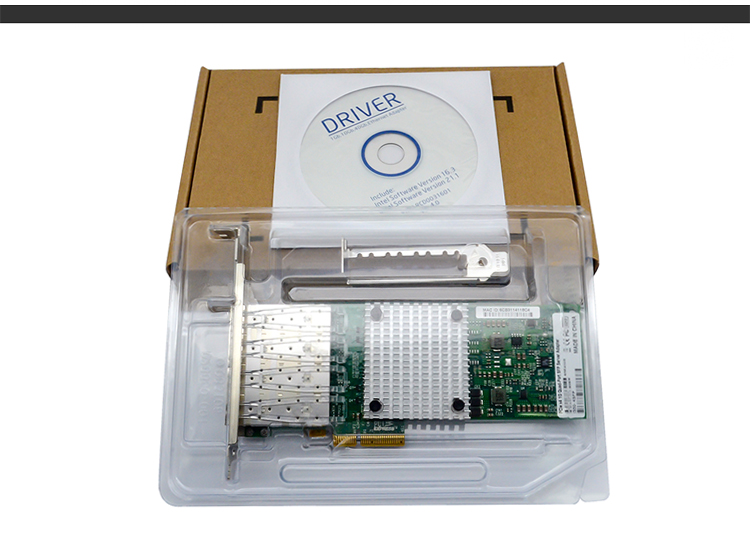 PCI-EX4 Gigabit Quad Optical Port Network Card (Intel Intel I350 Chip)