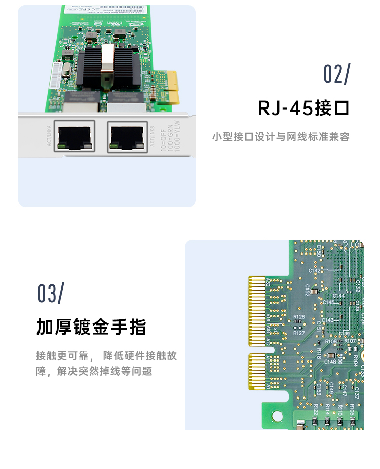 PCI-EX4 Gigabit dual electrical port network card (Intel 82576 chip)