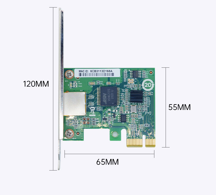 PCI-EX1 2.5G single electrical port network card (Intel I225 chip)