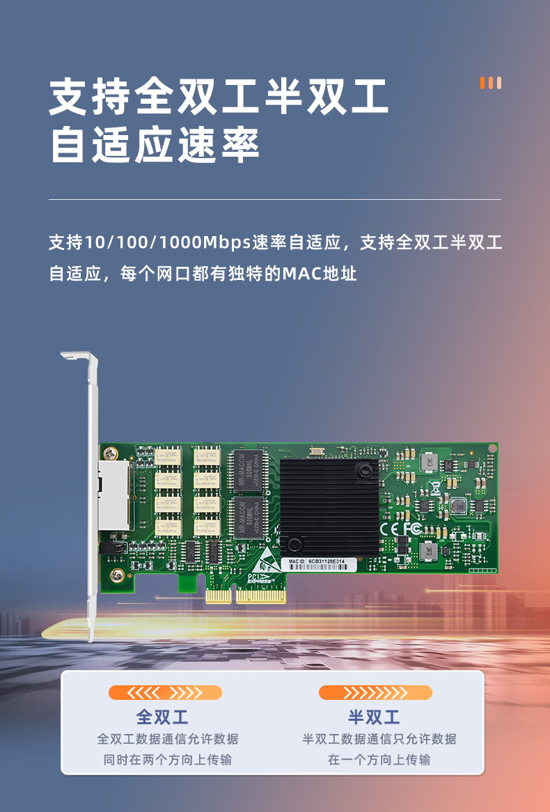 PCI-EX4 Gigabit dual electrical port Bypass network card (Intel Intel I350AM2 chip)