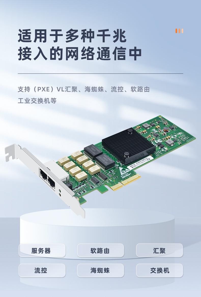 PCI-EX4 Gigabit dual electrical port Bypass network card (Intel Intel I350AM2 chip)