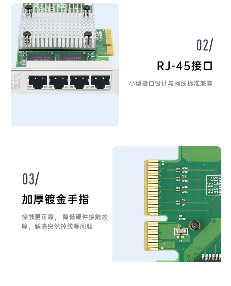 PCI-EX4 Gigabit four electrical port network card (domestic 1860-4T chip)