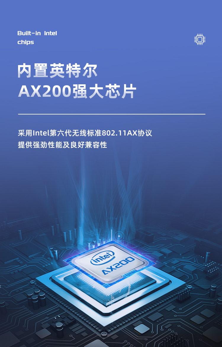 PCI-E wireless network card (AX200 chip)