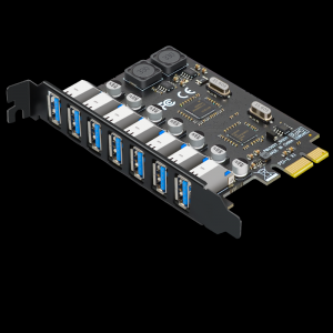 PCI-E to 7-port USB3.0 expansion card (4A power-free)
