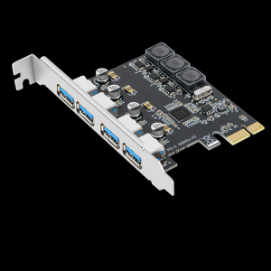 PCI-E to 4-port USB3.0 expansion card (6A power-free)