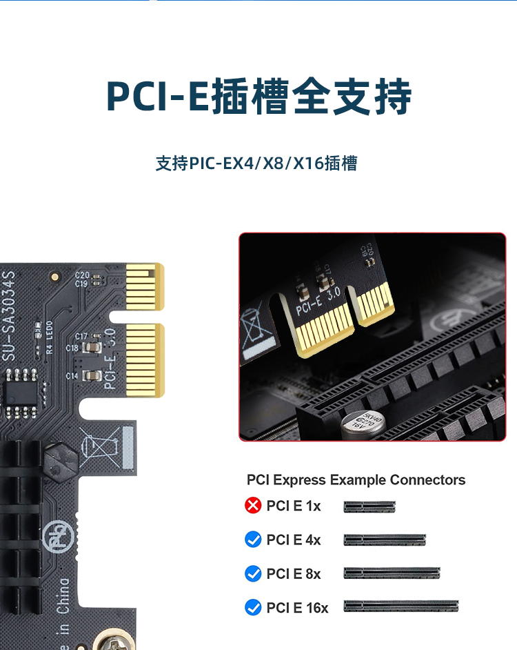 PCI-E to SATA3.0 (1 to 4 expansion cards)