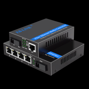 100M single mode single fiber 1 optical 1 electrical + 1 optical 4 electrical fiber optic transceiver