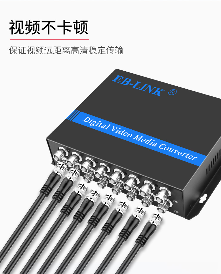 16-channel pure video optical transceiver
