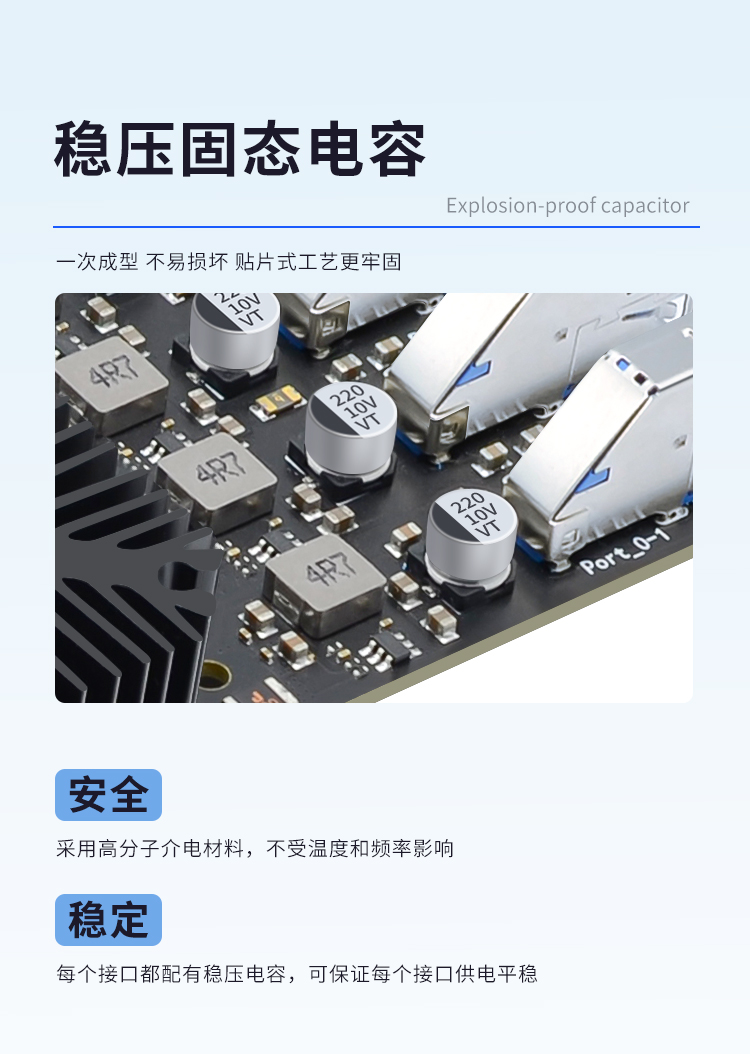 PCIE X4 to 8-port USB3.0 expansion card (inner 4 ports + rear 4 ports) independent four-channel bus 20G