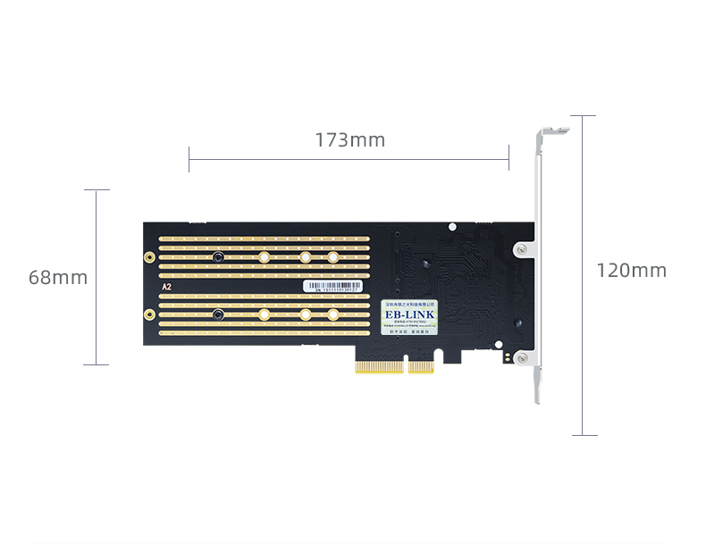 PCI-EX4 to M.2 dual-port expansion card (20G)