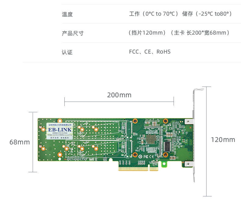 PCI-EX8 to M.2 dual-port expansion card (ultimate version)
