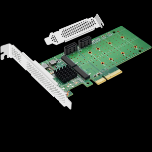 PCI-EX4 to 2-port M.2+2-port SATA array card