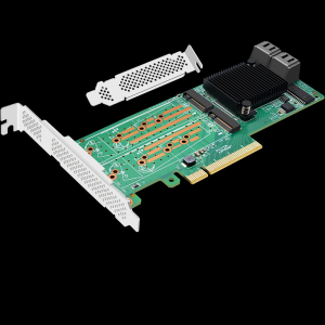 PCI-EX8 to 4-port M.2+4-port SATA expansion card