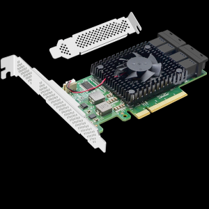 PCIE X8 to four-port U.2 NVMe expansion card 8643 interface
